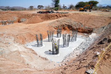 Foundation Piles and Rebars for Bridge Construction