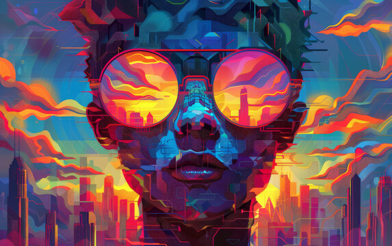 Glitch art, for a visually striking representation