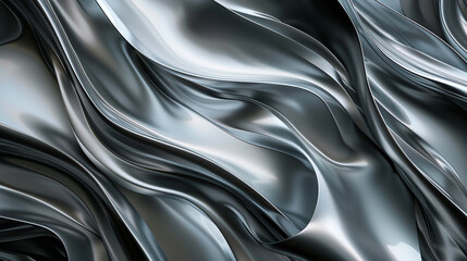 Silver and cool grey abstract flames, modern moonlight.