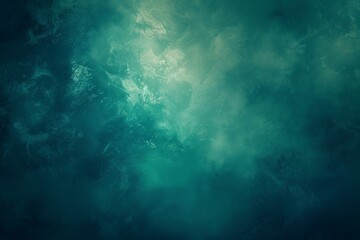 Obraz na płótnie Canvas Teal green blue grainy color gradient background glowing noise texture cover header poster design