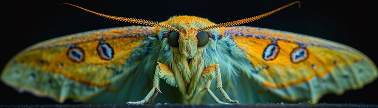 Lunar Moth Antenna, moonlit path, dusk, feelers attuned to nocturnal glow, detailed navigation, evening light, silent guide