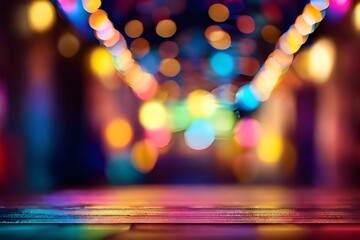 Blurred bokeh light in hall colorful defocus art abstract background Generative AI