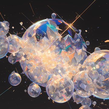 Capture the Magnificence of a Stunning Bubble Explosion - Perfect for Creative Projects!