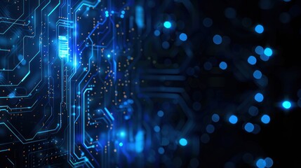 Obraz premium abstract background Digital cyber space particles User Interface background, modern speed light.