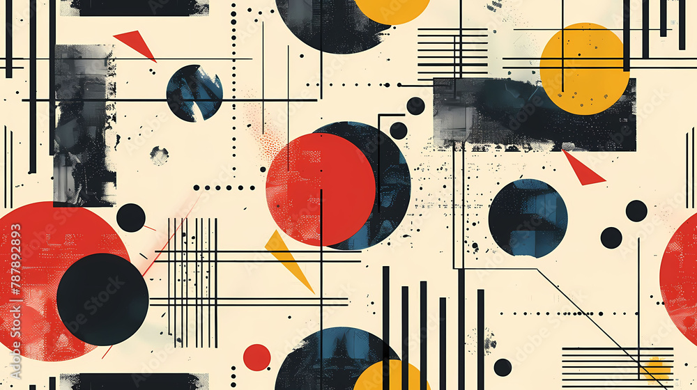 Aufkleber abstract pattern with inspired linear concept