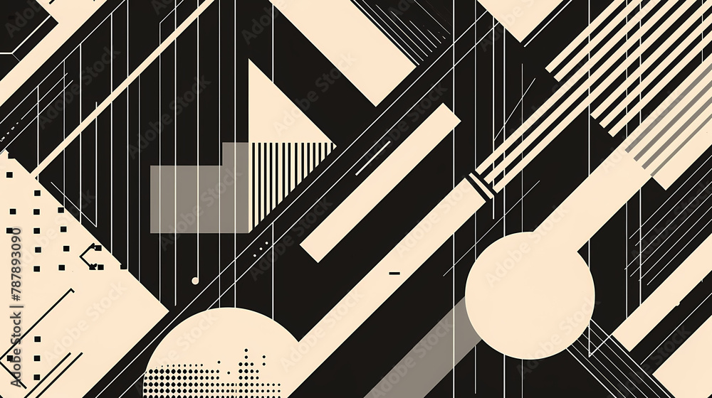 Aufkleber abstract pattern with inspired linear concept