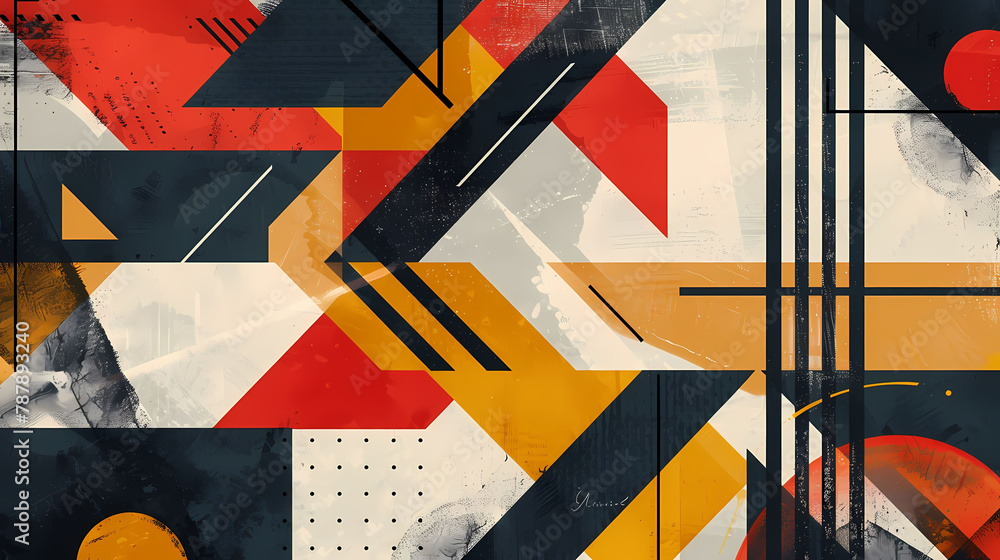 Aufkleber abstract pattern with inspired linear concept