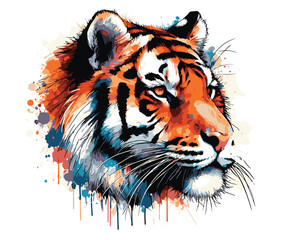 Tiger, Tattoo, Vector, Head, Mascot