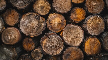 stack of wood with rich textures, background 