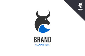 Bull logo. Business, accounting, finance and bookkeeping logo identity template. Perfect logo for business related to finance, accounting and bookkeeping symbol business. Vector eps 10.