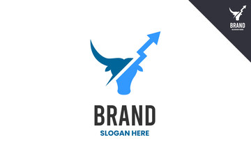 Bull logo. Business, accounting, finance and bookkeeping logo identity template. Perfect logo for business related to finance, accounting and bookkeeping symbol business. Vector eps 10.