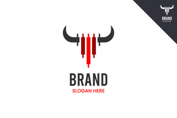 Bull logo. Business, accounting, finance and bookkeeping logo identity template. Perfect logo for business related to finance, accounting and bookkeeping symbol business. Vector eps 10.