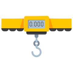 Portable travel luggage scale vector cartoon illustration isolated on a white background.