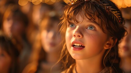 Choir festival in a city park, with choirs from around the region lifting their angelic voices in miraculous performances