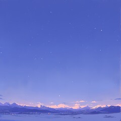 Fototapeta na wymiar Majestic Snowy Peaks under a Stunning Blue Sky