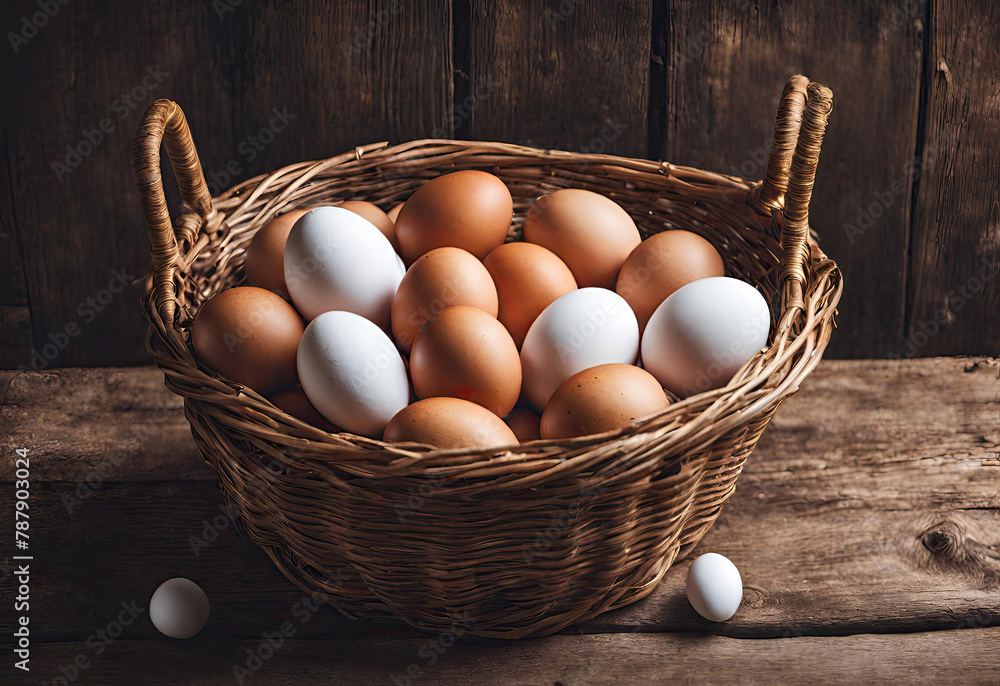 Wall mural eggs on the table