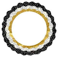 PNG  Wave in circle shape ripped paper white background dishware jewelry
