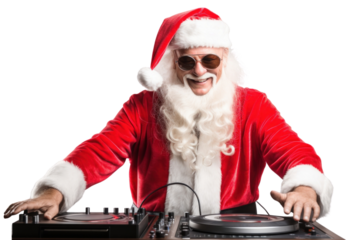 PNG  Dj wearing santa claus party christmas adult performance