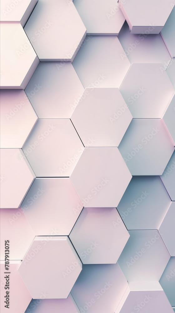 Poster hexagonal pattern background featuring a series of vertical hexagons in an abstract design.
