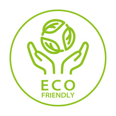 Eco friendly logo design template, Badges for eco, organic or sustainable products.	