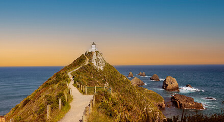 The Catlins, Nugget Point Lighthouse, South Island, New Zealand.