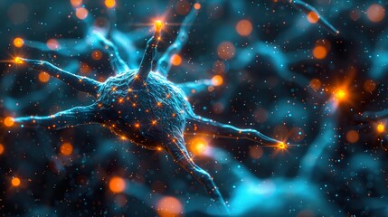 transmission through a network of neural cells within the brain.