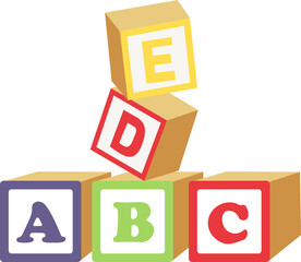 Hand-Drawn Organic Alphabet Block