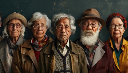 Elderly Diversity, Celebrate the diversity within the elderly population by showcasing individuals from various cultural backgrounds, ethnicities, and lifestyles - Powered by Adobe