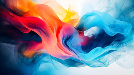 Obraz premium Colorful motion elements with neon led illumination. Abstract futuristic background. Wavy background