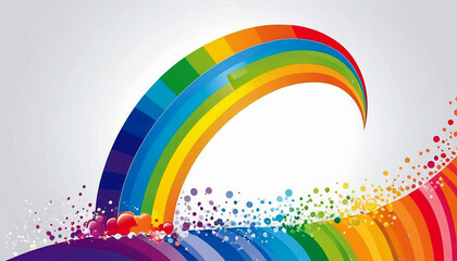 Obraz premium Stylized vector cartoon style image of a rainbow