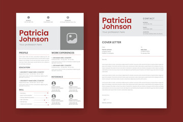 Resume and Cover Letter Layout Template Set