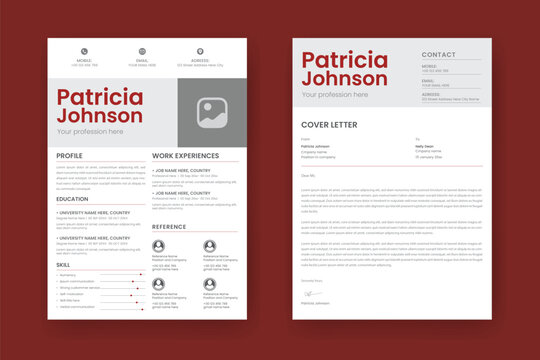 Resume and Cover Letter Layout Template Set