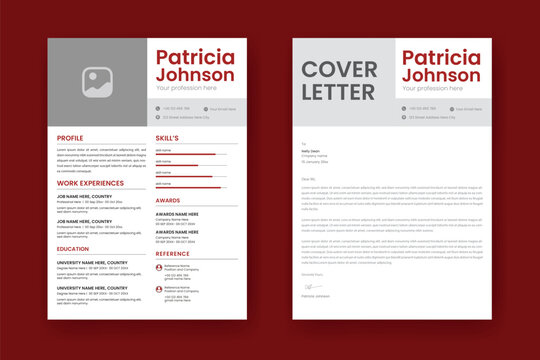 Resume and Cover Letter Layout Template Set