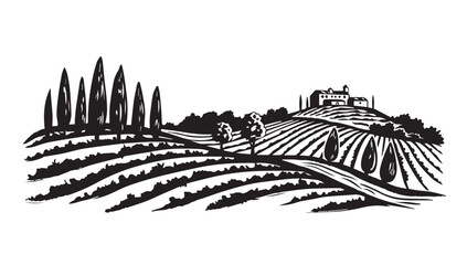 Christmas set, hand drawn illustrations.