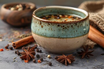 Spiced chai in cup