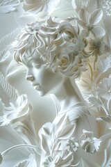 Exquisite Paper Cut Floral Sculpture Captivating with Intricate Details and Dimensional Elegance