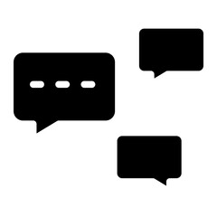 Chat vector icon. Talk bubble speech icon. 