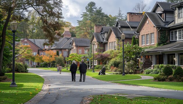 Senior Living, Photographs showcasing various housing options tailored to the needs and preferences of older adults, including retirement communities, senior apartments, and aging in place arrangement