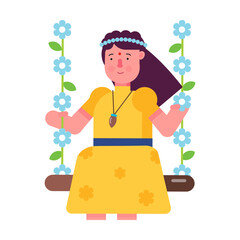 Modern flat icon design of swing 