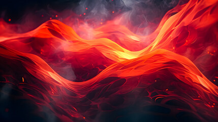 Fototapeta premium Wavy background made of abstract fluid design in intense colors. Vector illustration.