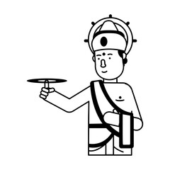 Download glyph character icon of hindu god 