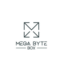 Abstract modern creative Mega Byte box Logo design
