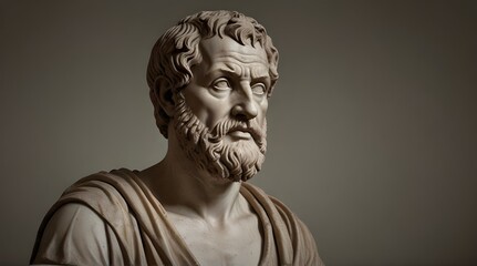 Aristotle Depiction with Blank Background for Custom Text.generative.ai