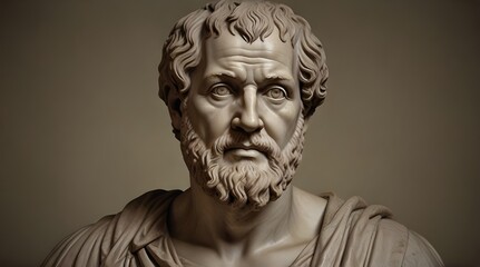 Aristotle Depiction with Blank Background for Custom Text.generative.ai