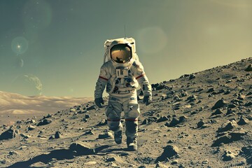 A gold rush on the moon during the early days of space exploration, with fortunes made and lost