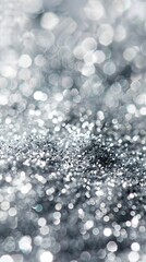 Sophisticated jewelry presentation featuring mesmerizing silver dust AI Image