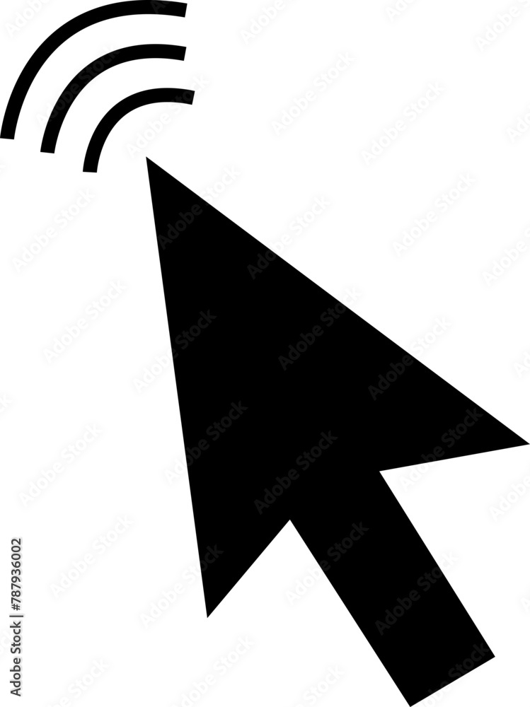 Fototapete computer mouse click cursor icon in fill style. load symbol. pointer cursor and loading icon. modern