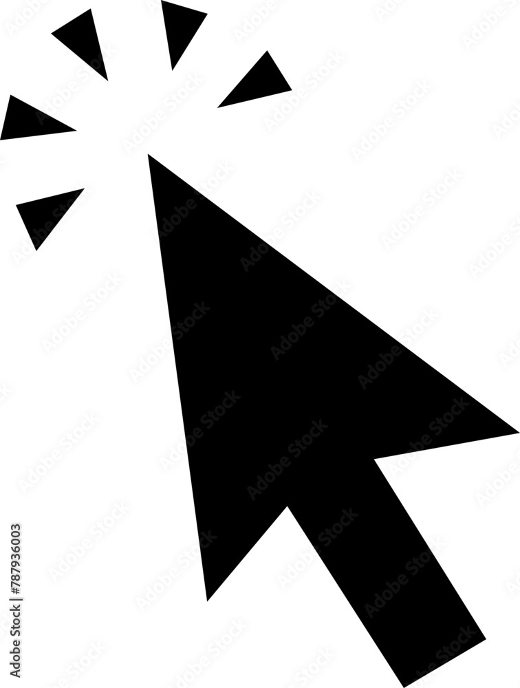 Fototapete computer mouse click cursor icon in fill style. load symbol. pointer cursor and loading icon. modern