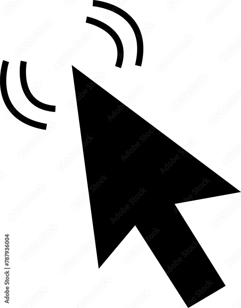 Fototapete computer mouse click cursor icon in fill style. load symbol. pointer cursor and loading icon. modern