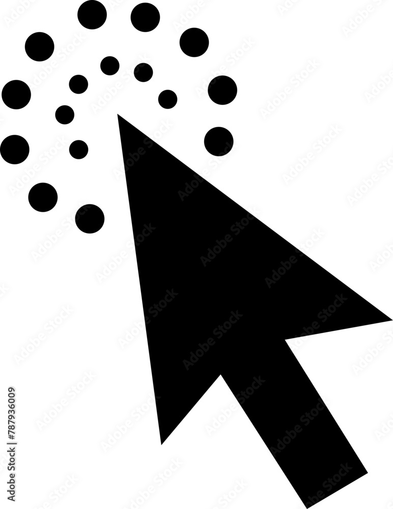 Fototapete computer mouse click cursor icon in fill style. load symbol. pointer cursor and loading icon. modern